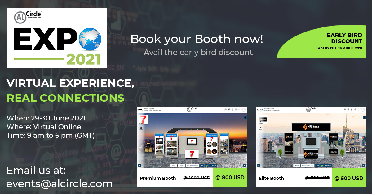 AlCircle Expo 2021: Book your Booth now!! Avail the early bird discount