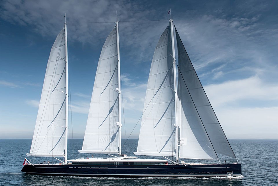 World’s largest aluminium yacht Sea Eagle II seen in Whangrei Harbour