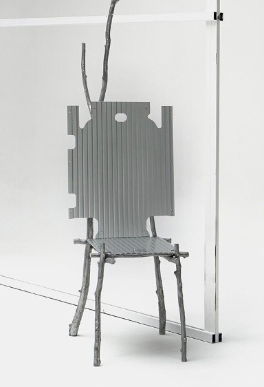 Neo-Primitive, a unique aluminium chair curated by Lee Sisan in collaboration with RIMOWA