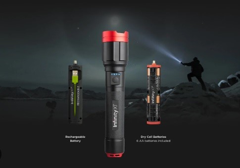 Infinity X1 launches new Hybrid-Powered flashlight featuring aviation-grade aluminium