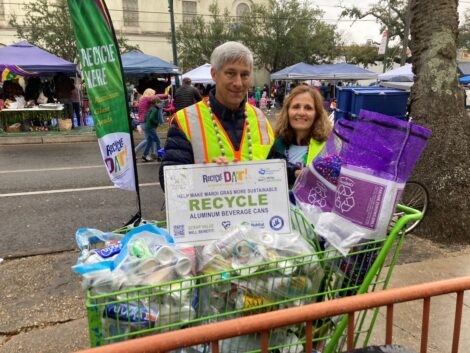 Aluminium beverage cans recycling initiative at Mardi Gras 2023 collects money for charity