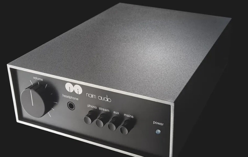 Naim's 50th anniversary release Nait 50 exhibits light aluminium chassis