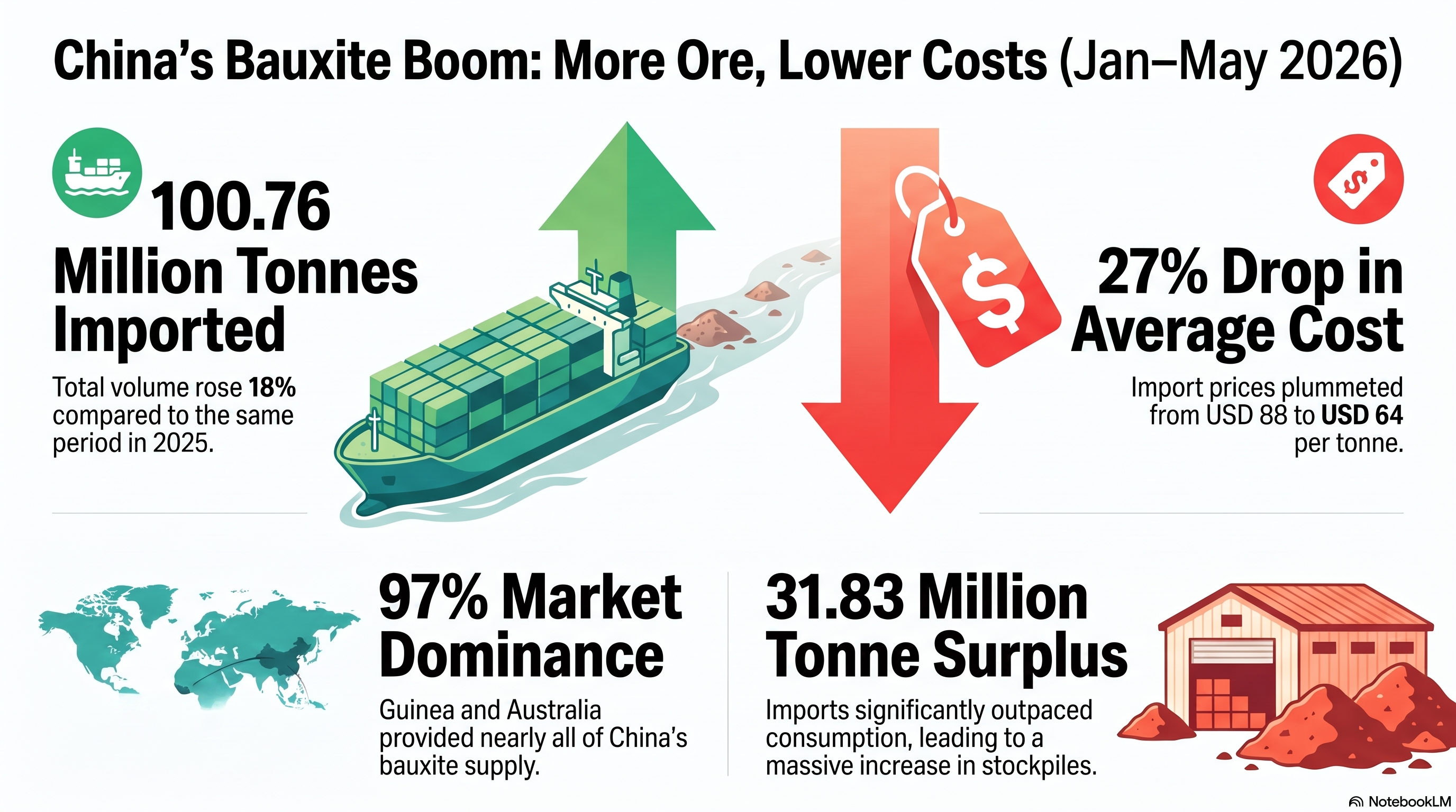 china leads among bauxite export destinations