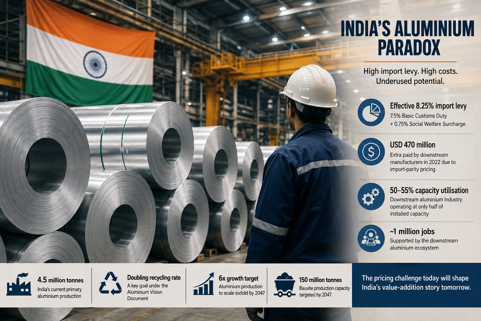 India’s 8.25% aluminium import levy pushes MSME raw material costs higher despite domestic metal surplus