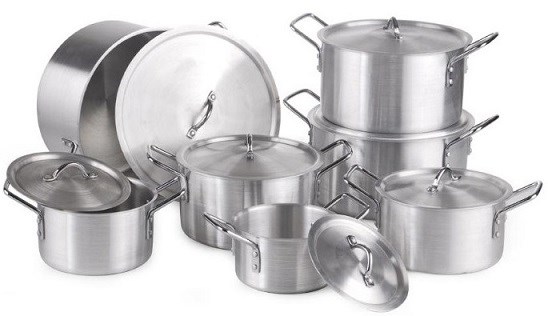 Aluminium household articles
