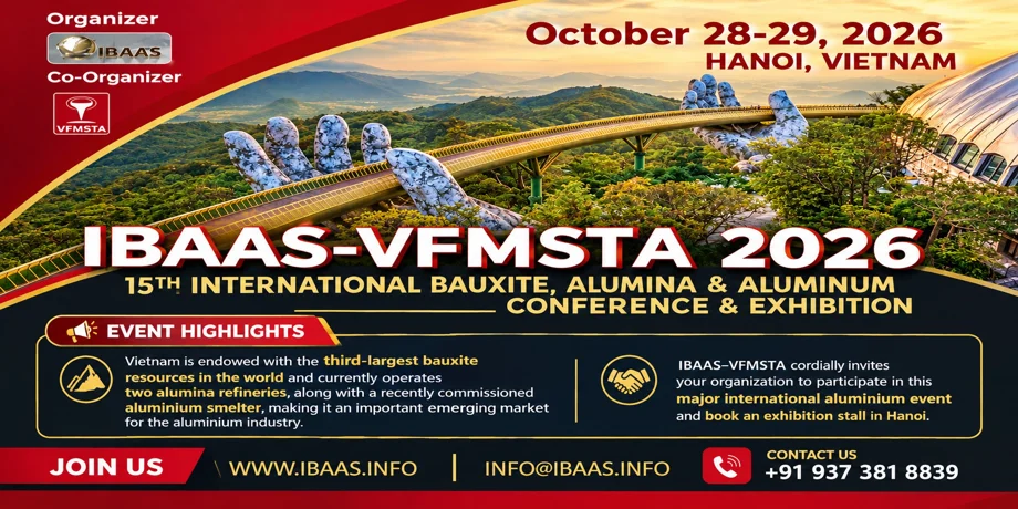 15th International Bauxite, Alumina & Aluminium Conference & Exhibition - IBAAS–VFMSTA 2026
