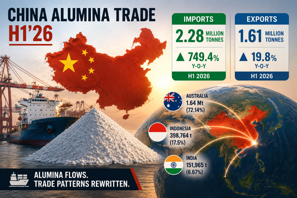 China’s H1’26 alumina market’s new trade equation: 749% import surge meets 118.92MTPA capacity