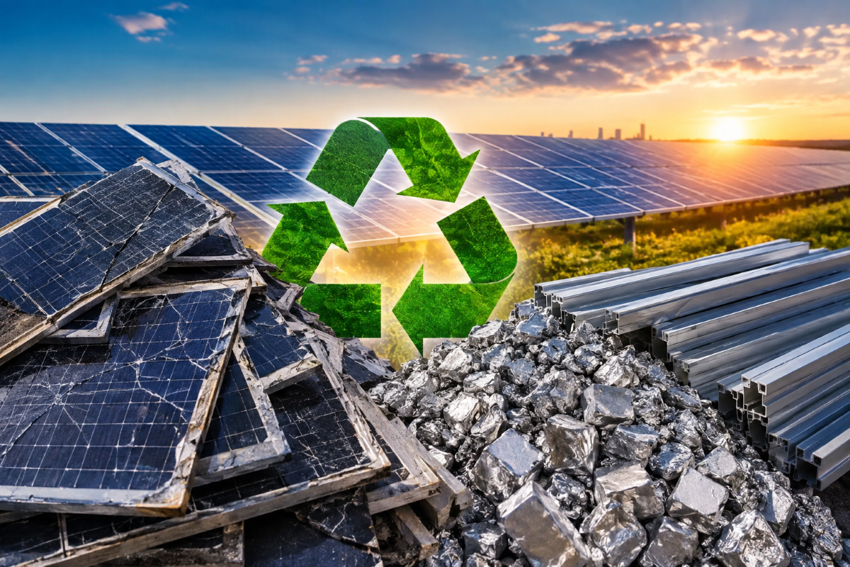 Solar PV boom creates a new aluminium recycling opportunity as panel waste grows