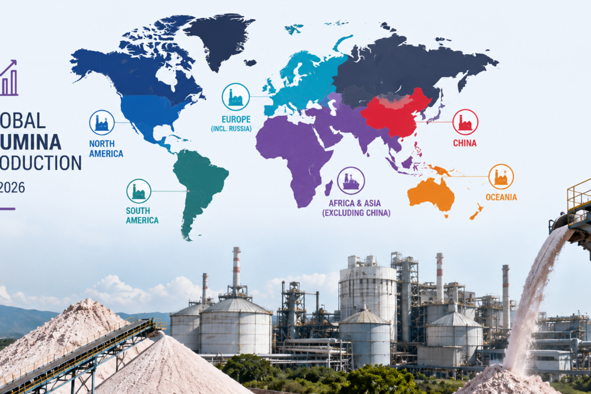 70.24Mt, six regions, one production story: Global alumina output stays steady in H1 2026 even after declines in Africa and Europe