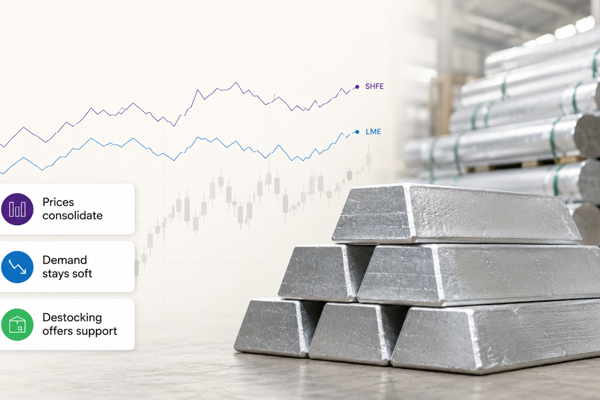 Weak end-use demand caps the rise, and aluminium price consolidation pattern persists