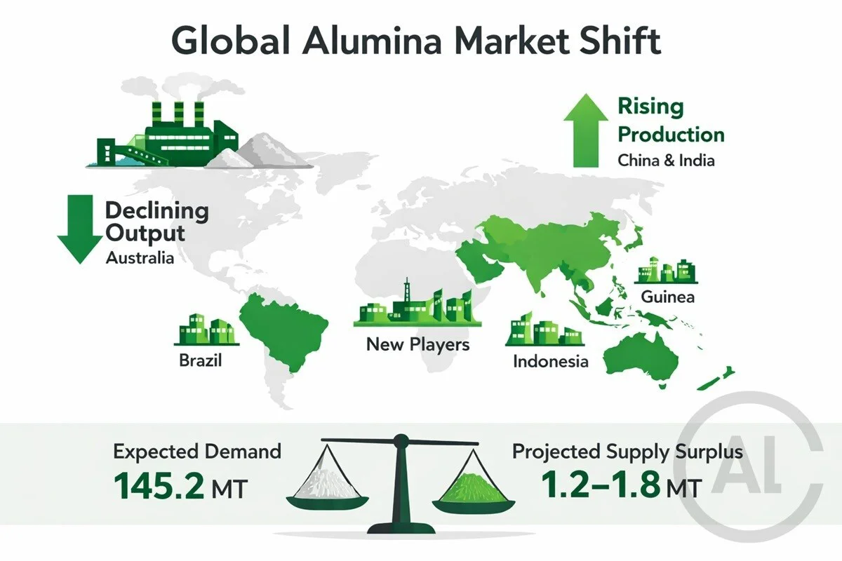 Global alumina output nears 143.5 Mt in 2025, leaving 0.8 Mt surplus - what’s driving the shift and how are top producers adjusting?