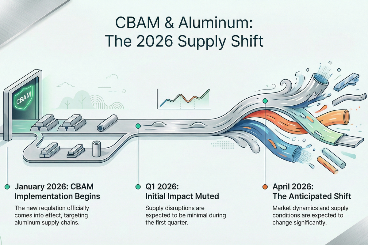 CBAM begins in January 2026, but aluminium supply disruptions may stay muted through Q1. What shifts from April?