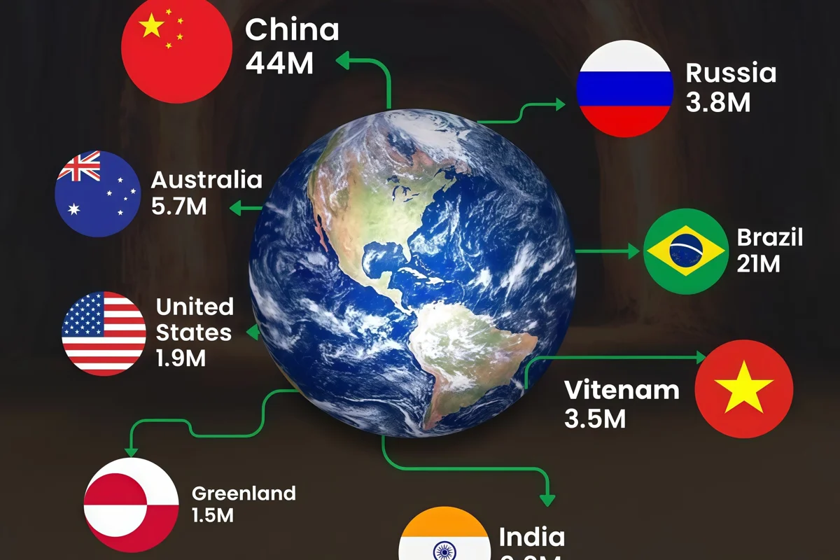 Global rare earth reserve, production and consumption scenario: A real-time check
