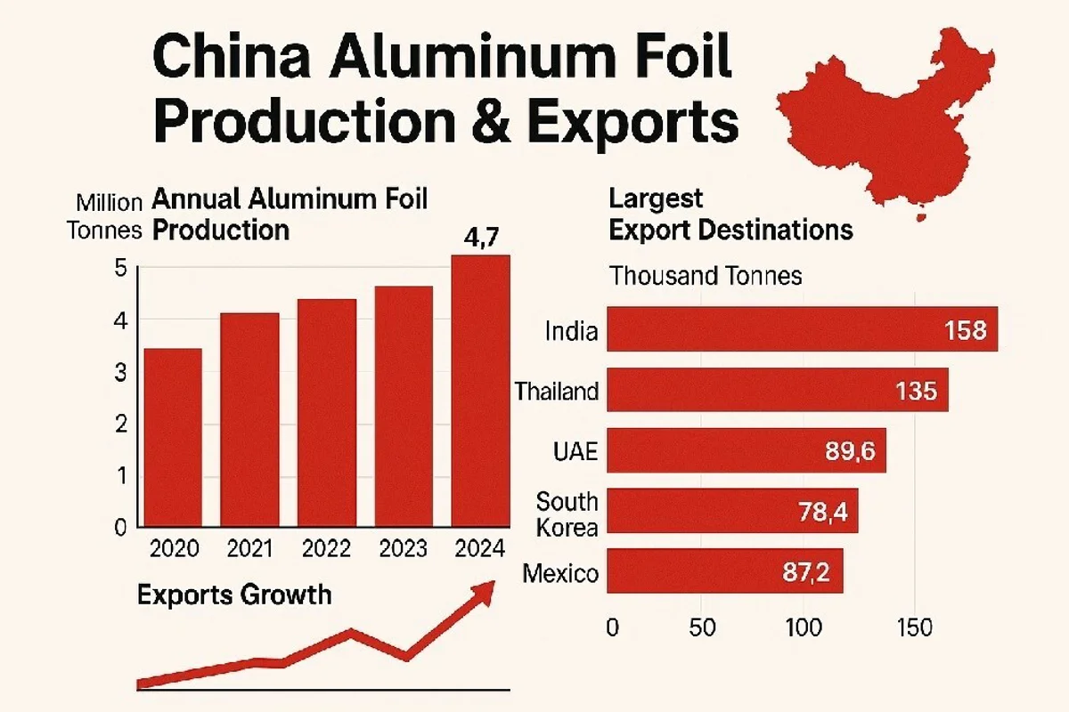 China's aluminium foil exports stay strong via rerouted trade; domestic consumption poised to grow 2.4% alongside