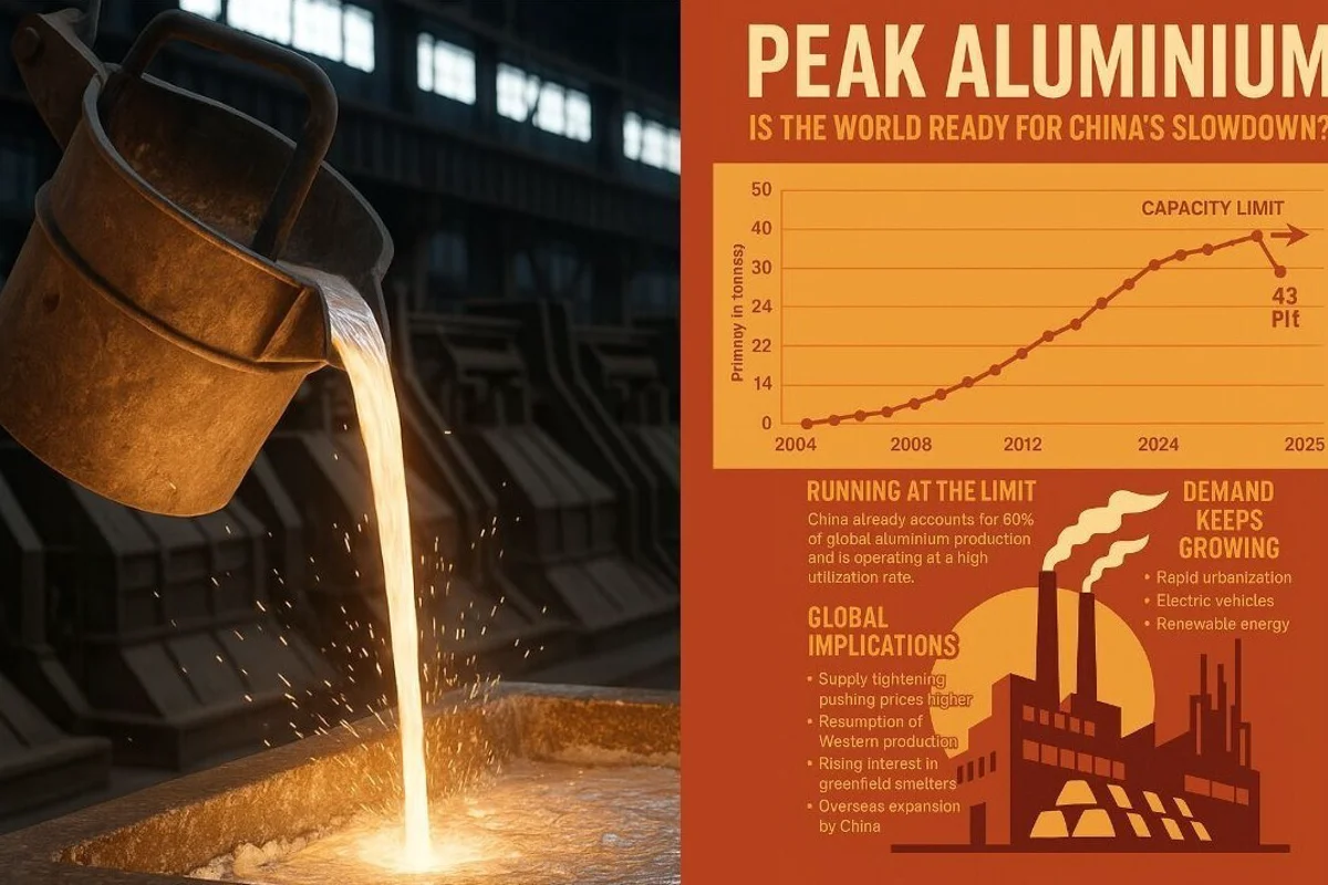With a growth rate of 2.6%, what happens when China’s aluminium production peaks?