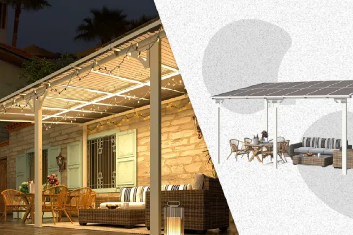 Give your outdoor space a classy and cool makeover with this aluminium pergola from Walmart