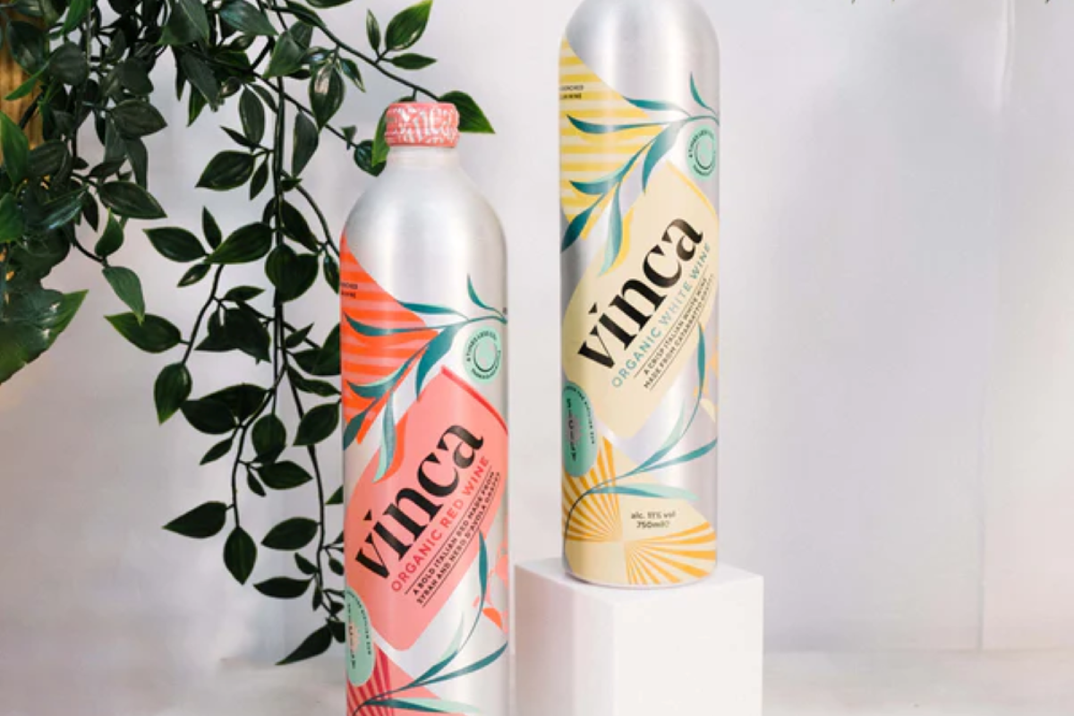 Vinca's 750ml aluminium wine bottles come in two flavours and are available at Tesco