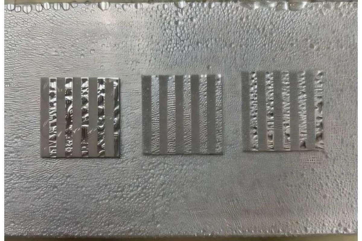 Engineers develop scalable methods for topography-patterned aluminium surfaces, enhancing liquid transport