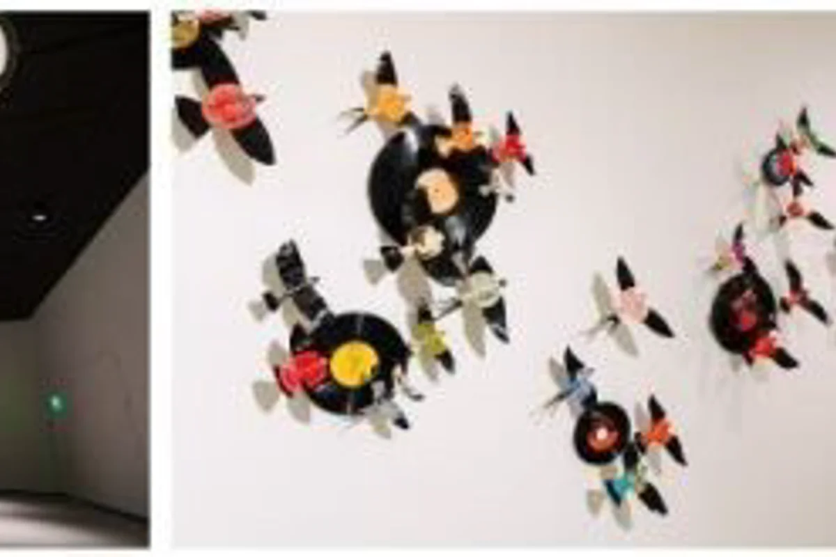 Aluminium cans & vinyl records adorn Paul Villinski's solo exhibition