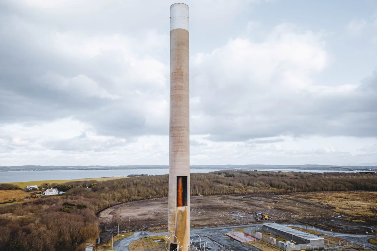 Demolition of a historic landmark: Bidding farewell to Anglesey Aluminium’s old chimney
