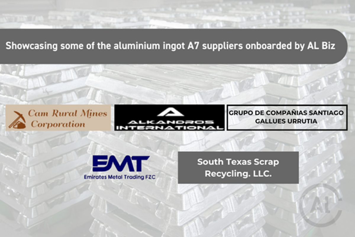 Showcasing some of the aluminium ingot A7 suppliers onboarded by AL Biz