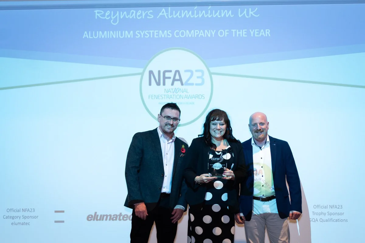 Reynaers bags the Aluminium Systems Company of the Year award at NFA