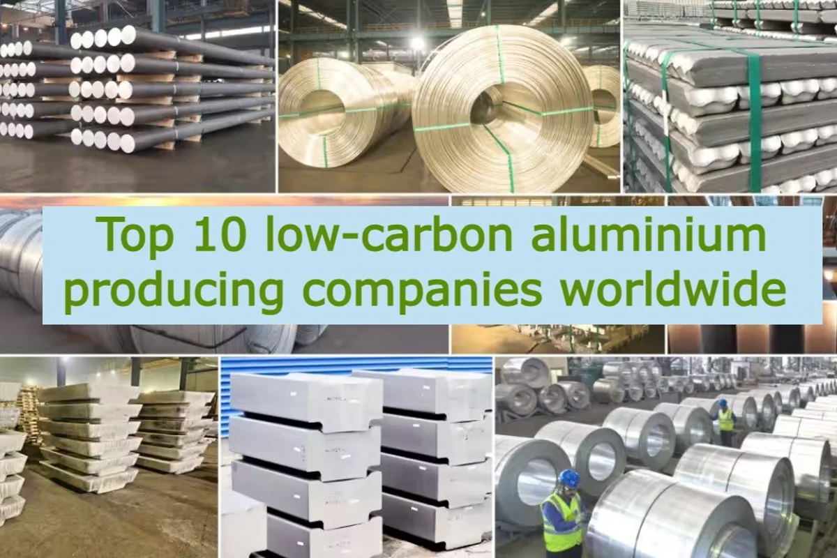 Top ten low-carbon aluminium producing companies; by volume and usage