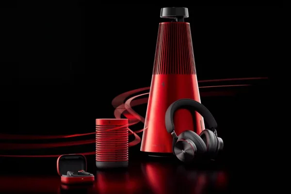 Bang & Olufsen’s The Ferrari Collection features anodized aluminium in flagship red colour