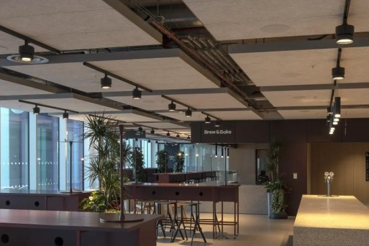 QIC Trims’ aluminium extrusions shroud the ceiling of Sutherland’s city hall