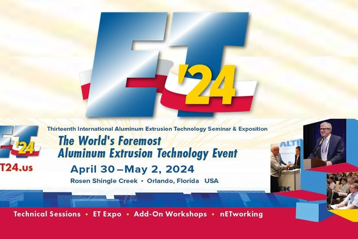 Plan your visit to the 13th International Aluminum Extrusion Technology Seminar on April 30 - May 2, 2024