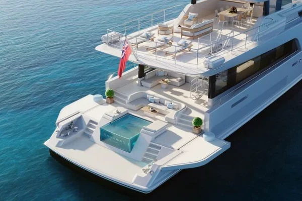 Bahamas Cruiser, the aluminium super yacht from Feadship is 36.5 metres long