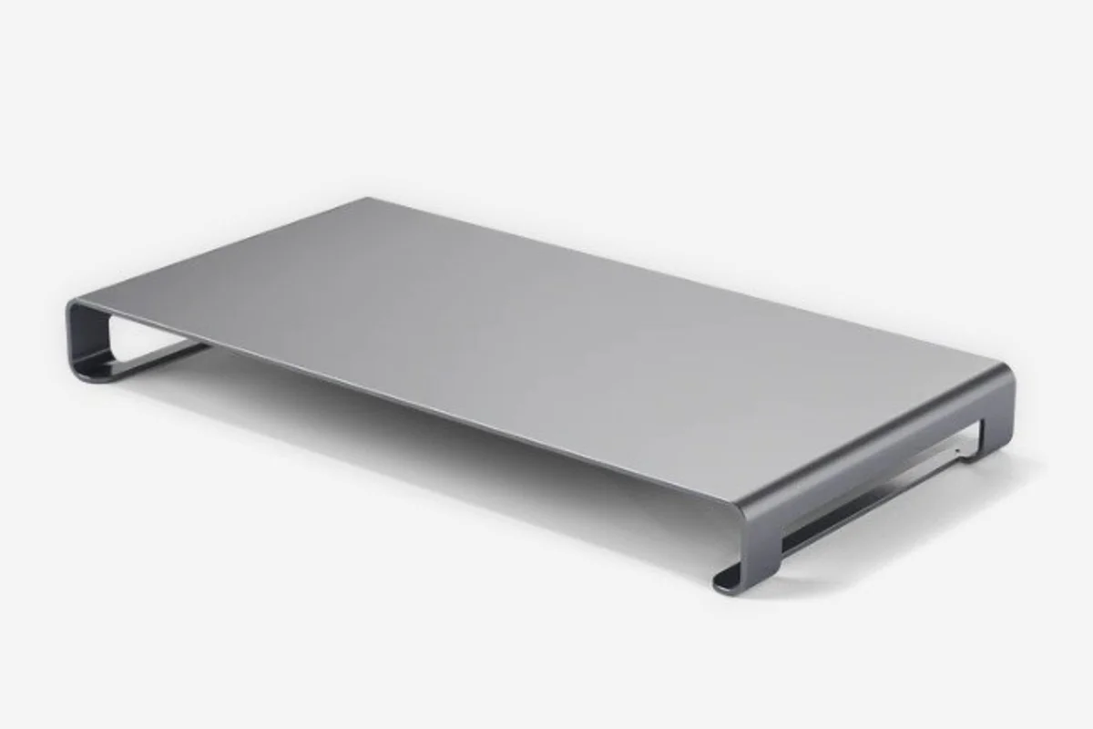 Satechi’s slim aluminium monitor stand ensures both comfort and flexibility