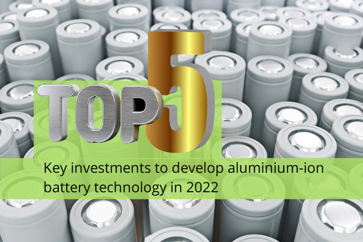 2022: Key investments in aluminium-ion battery development