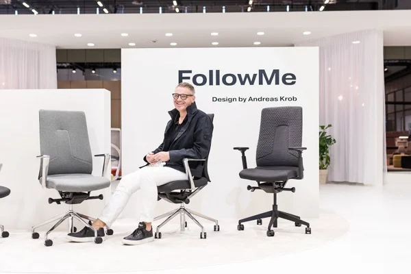 B4K owner Andreas Krob reveals FollowMe a lightweight modern aluminium chair crafted for comfort