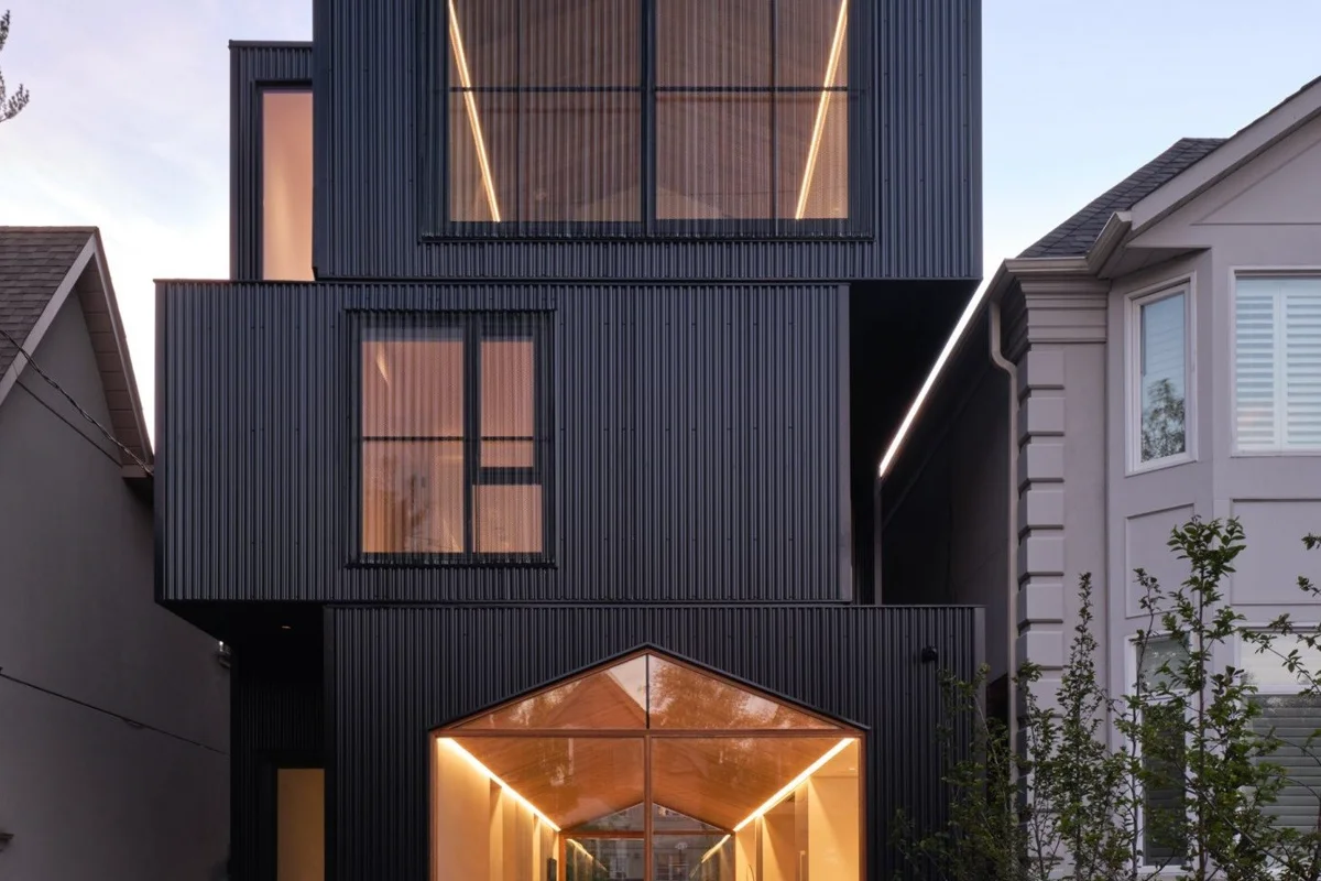 StudioAC's Everden House in Toronto features black corrugated aluminium façade