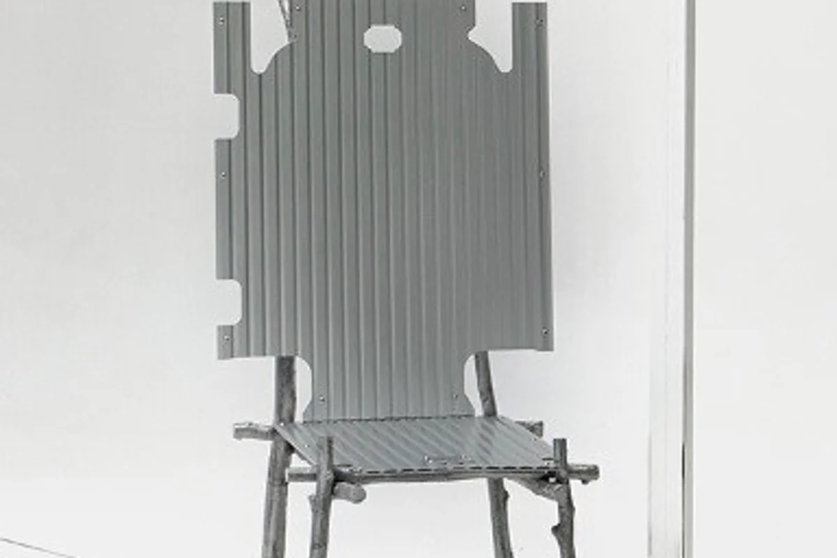Neo-Primitive, a unique aluminium chair curated by Lee Sisan in collaboration with RIMOWA