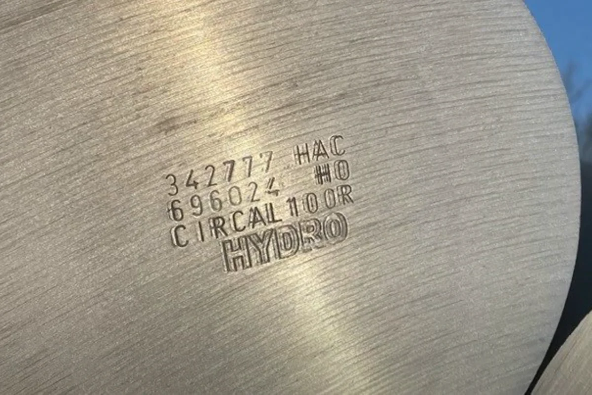 Hydro produces its first near-zero carbon aluminium at Clervaux made with 100% post-consumer scrap