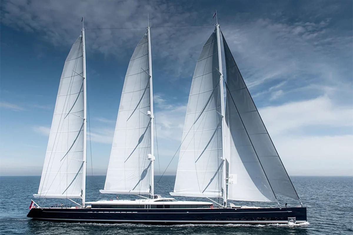 World’s largest aluminium yacht Sea Eagle II seen in Whangrei Harbour