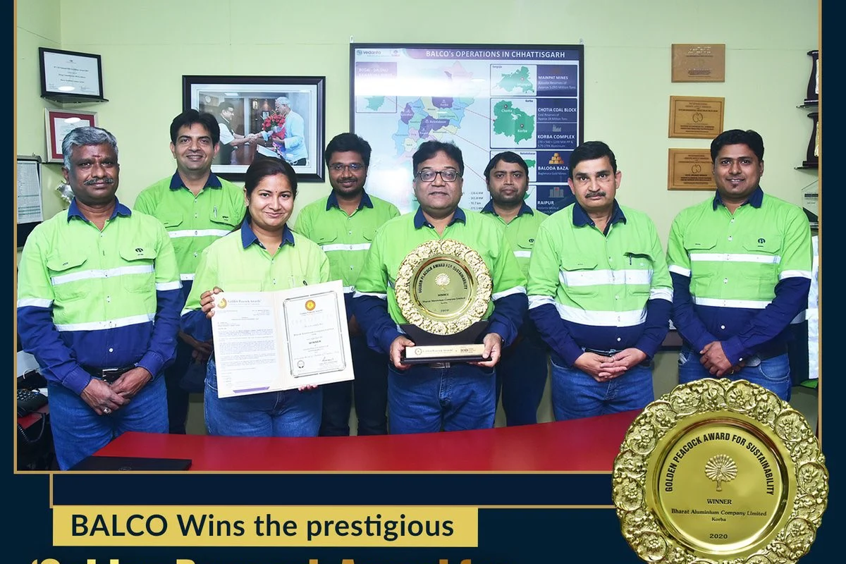 BALCO wins the prestigious “Golden Peacock Award 2020” for sustainability