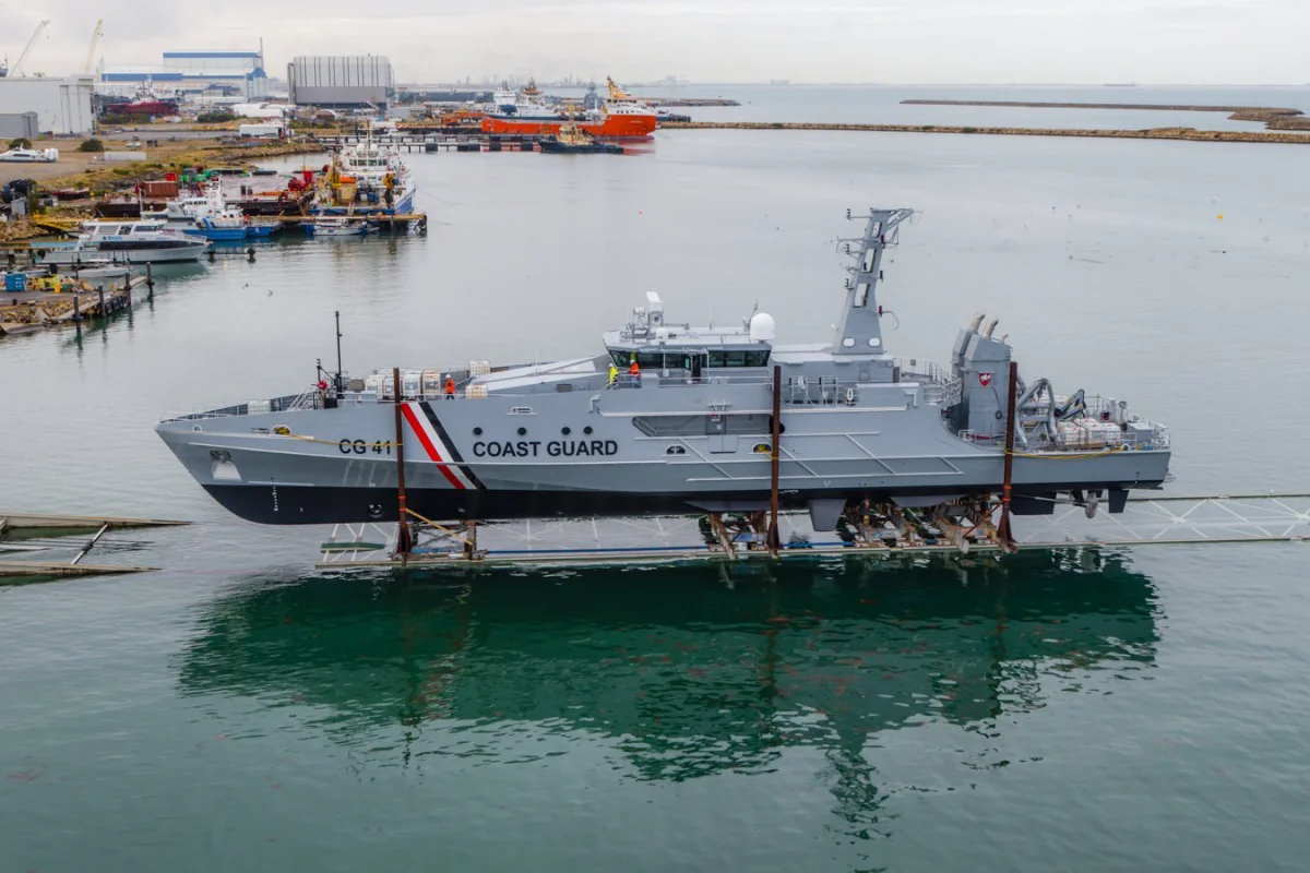 Austal floats first Trinidad and Tobago Coast Guard cape class Aluminium monohull vessel