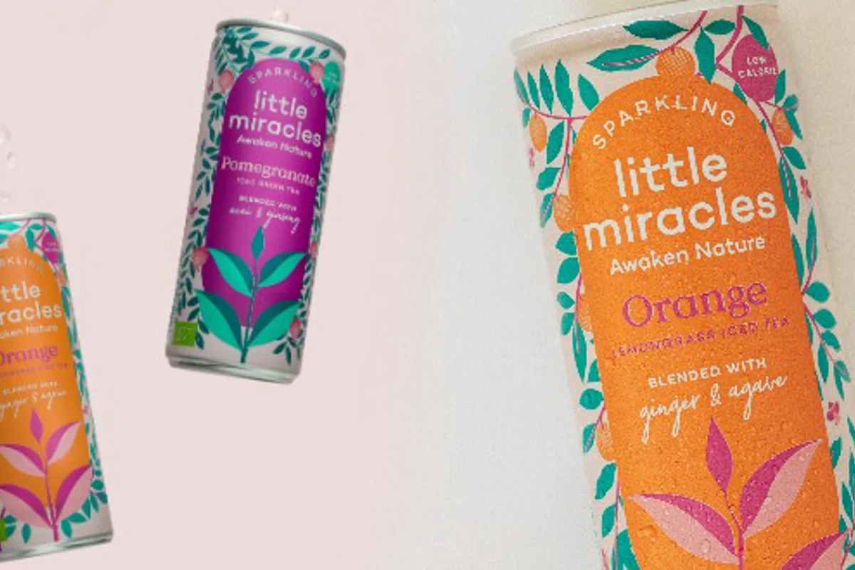 European drinks brand Little Miracles introduce two new sparkling ice tea in aluminium cans