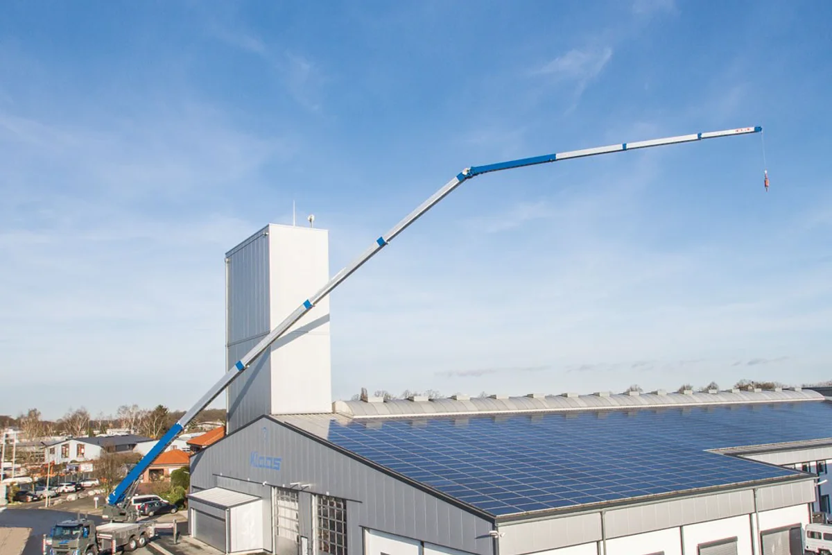 Mobile Aluminium crane with a lifting capacity of 6 tonnes rolls out by German Crane & Aerial lift manufacturer Klaas