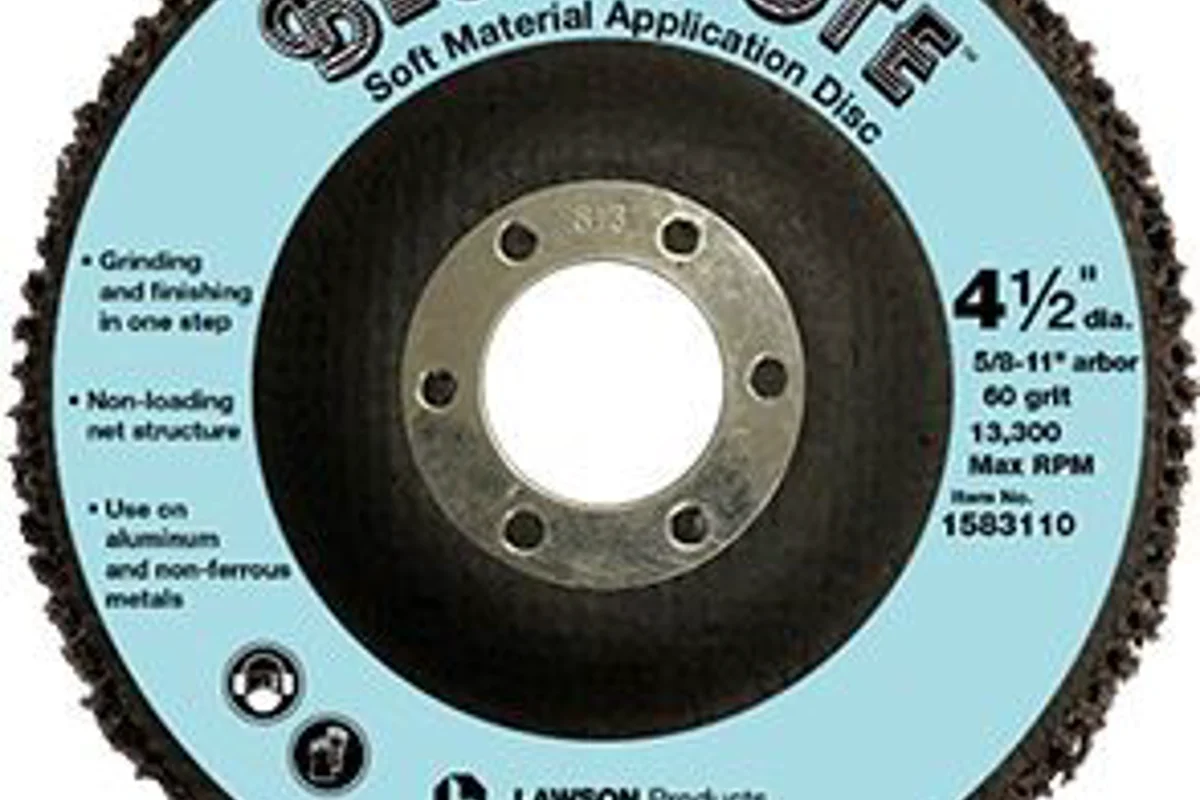 Lawson Products Inc. designs Blue-Kote flap disc for grinding aluminium and other metals