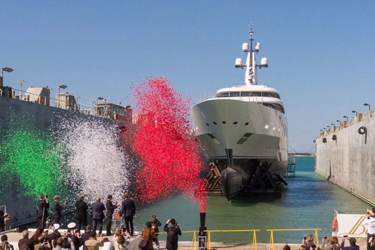 Benetti’s third and final 108-metre aluminium superyacht FB275 launched