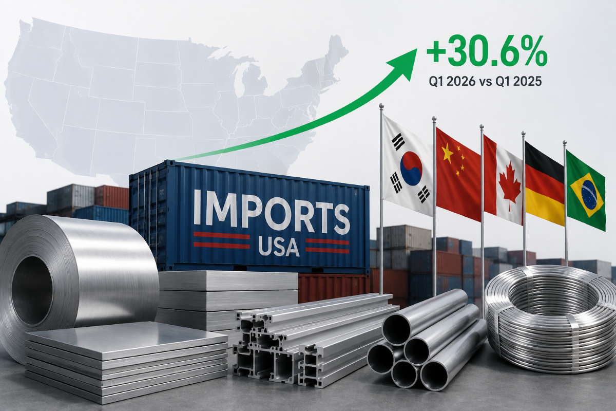 US aluminium semis import jumps 30.6% in Q1 2026 as Korea, China take the lead