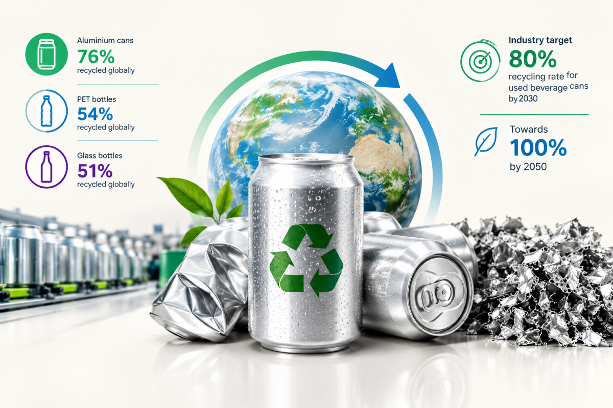 Aluminium cans take recycling lead at 76%: How far is industry’s 80% aim by 2030?