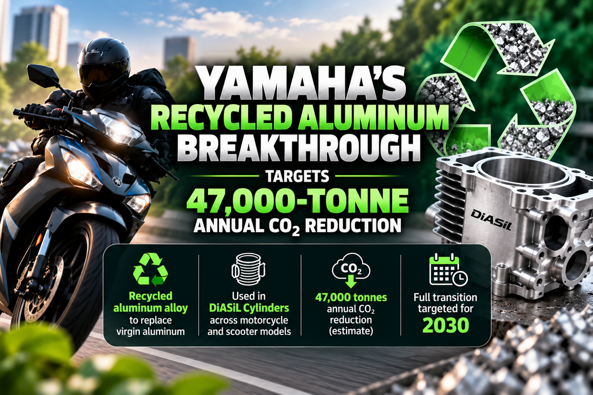 Yamaha’s recycled aluminum breakthrough targets 47,000-tonne annual CO2 reduction