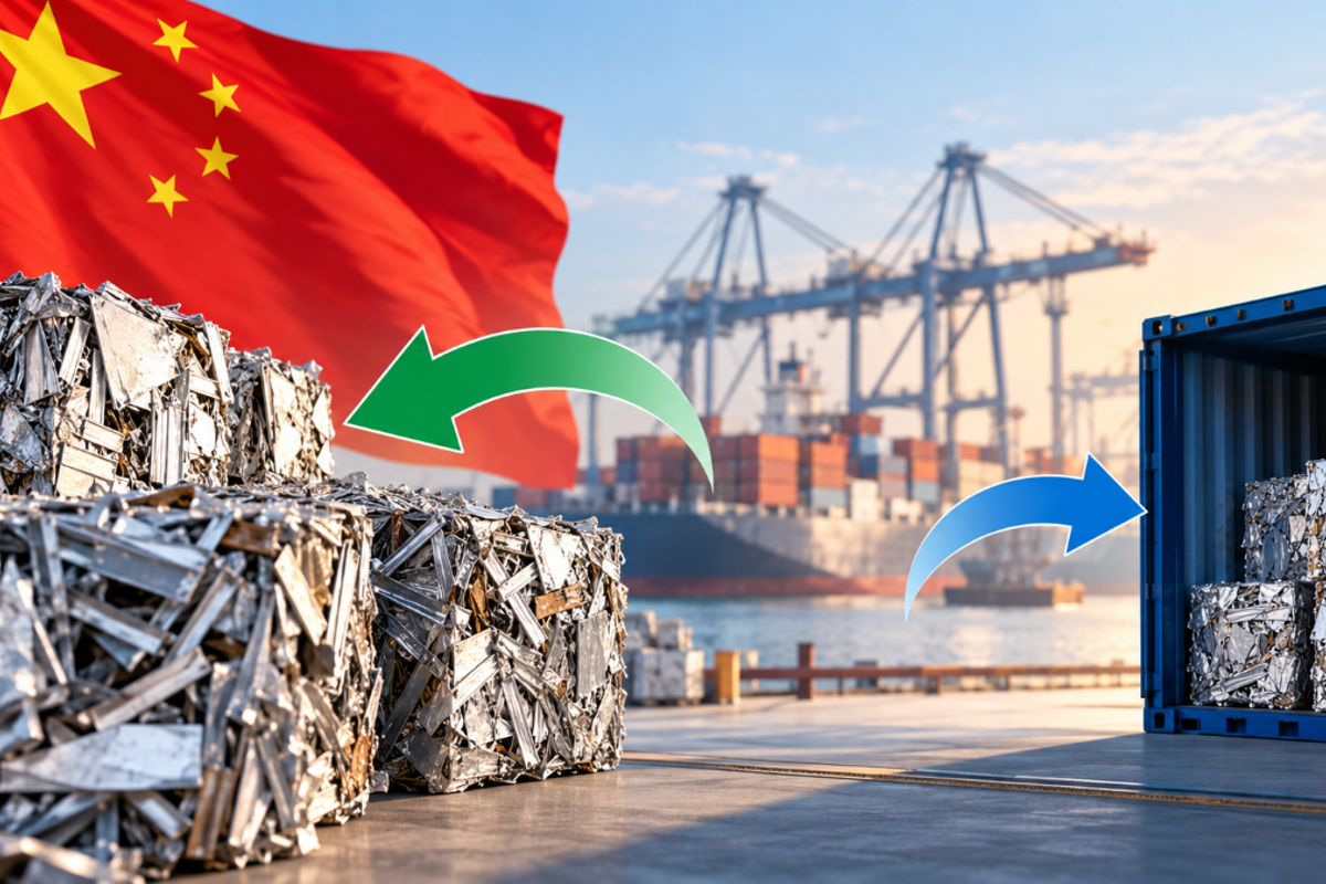 China’s aluminium scrap imports fall 3.2% in H1 2026 amid supply and pricing pressures