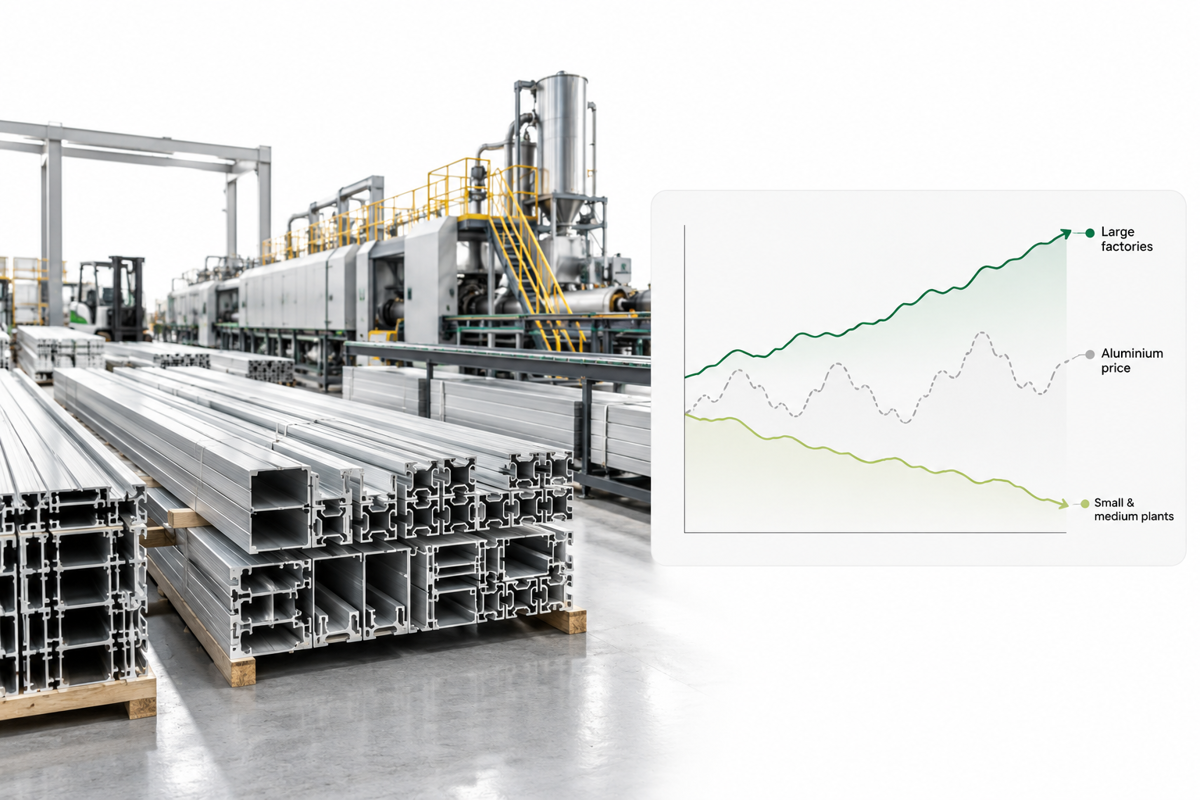 China aluminium extruders diverge as holiday lull deepens on price moves