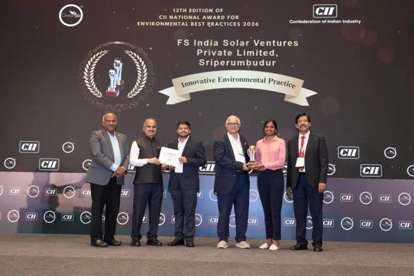 First Solar wins CII National Award for environmental best practices 2026 for closed-loop solar module recycling
